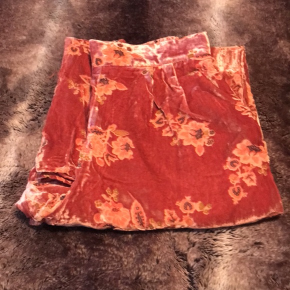 NWOT Anthropologie size small Hutch floral burnout velvet trousers - Picture 8 of 10